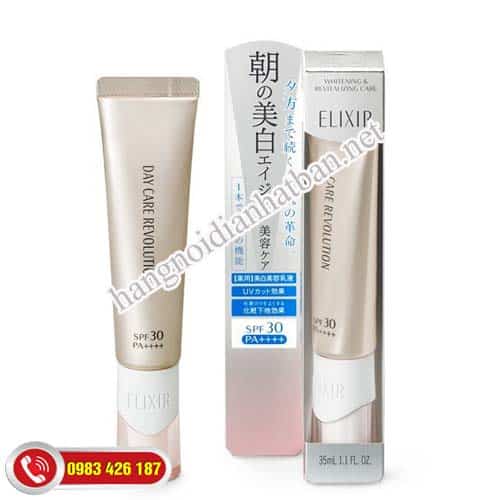 Shiseido Elixir White Day care Revolution SPF 50 cách dưỡng da buổi tối