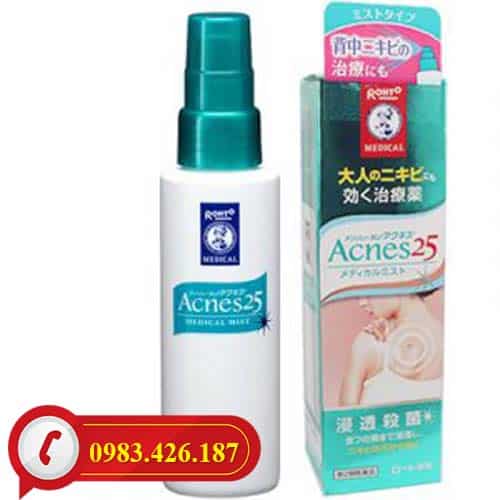 Xịt trị mụn lưng Rohto Acnes 100ml Nhật Bản