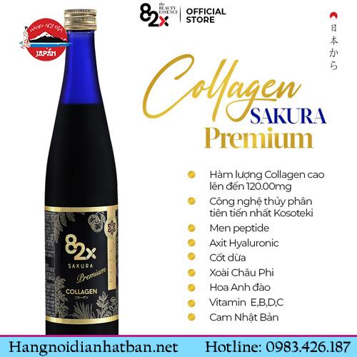 Nước uống Collagen 82x Sakura Premium Nhật Bản mẫu mới